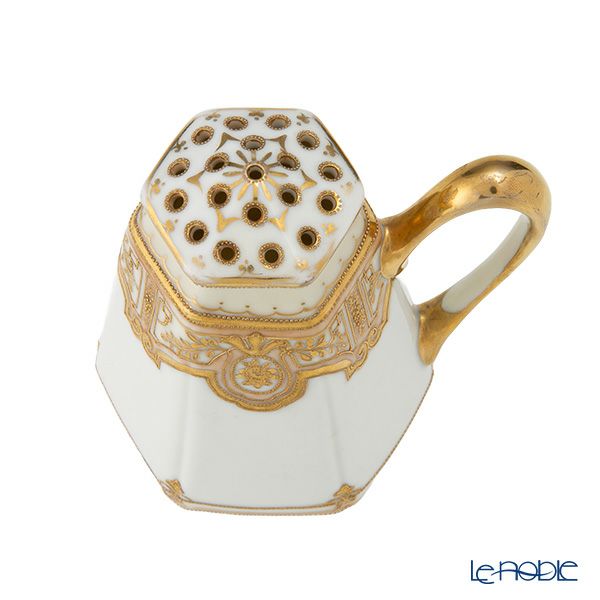 【1点限り】オールドノリタケ 金点盛り 薔薇・葉模様 シェイカー 片手付