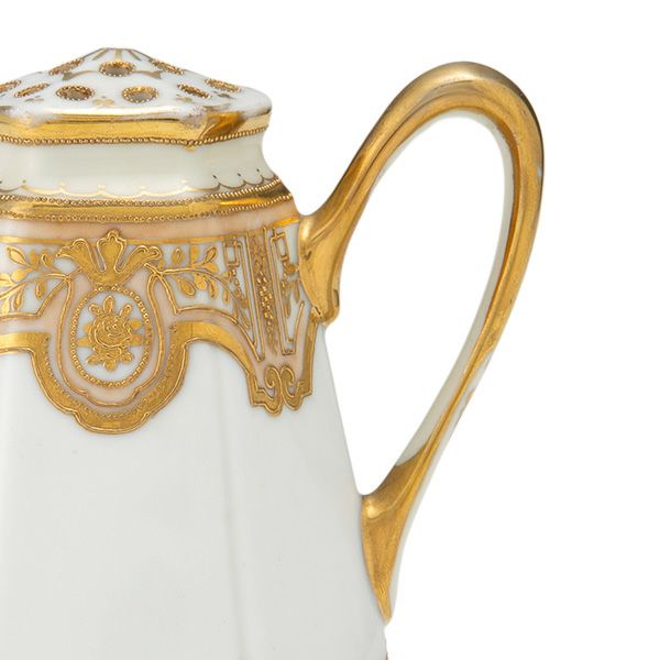 【1点限り】オールドノリタケ 金点盛り 薔薇・葉模様 シェイカー 片手付