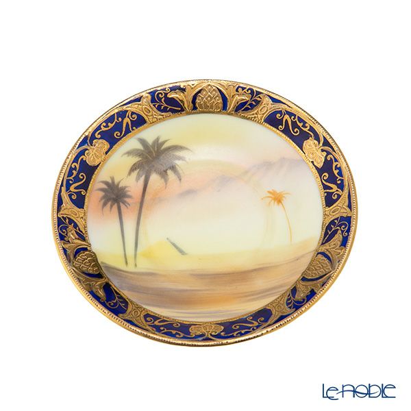 【1点限り】オールドノリタケ 金盛コバルト マンオンキャメル文 デミタスセット 6客揃え 17pcs