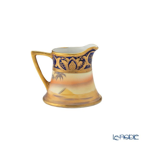 【1点限り】オールドノリタケ 金盛コバルト マンオンキャメル文 デミタスセット 6客揃え 17pcs