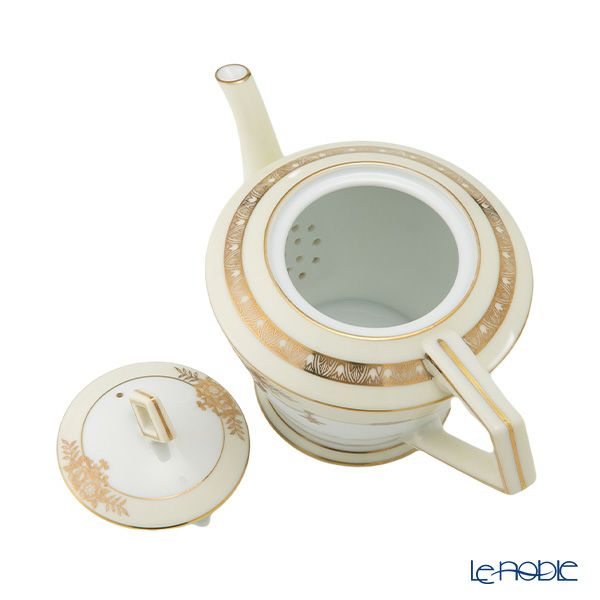 【1点限り】オールドノリタケ 金彩盛り 転写花模様 ティーセット ペア 8pcs