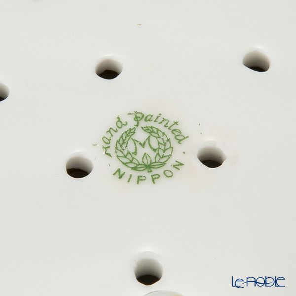 【1点限り】オールドノリタケ 金点盛り 花文帯 サラダボウル＆受け皿 3つ足付 花型