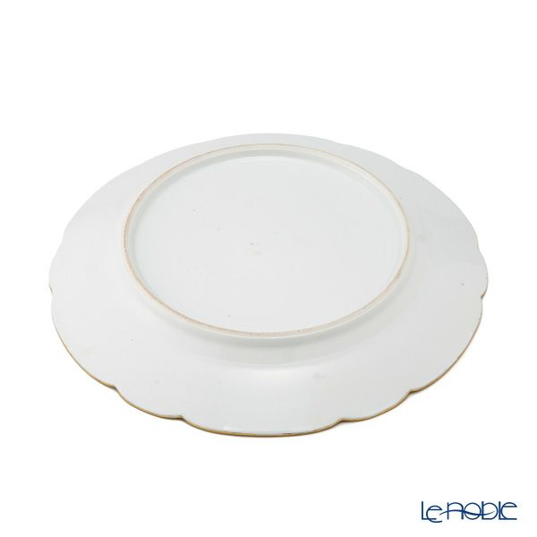 【1点限り】オールドノリタケ 金点盛り 花文帯 サラダボウル＆受け皿 3つ足付 花型