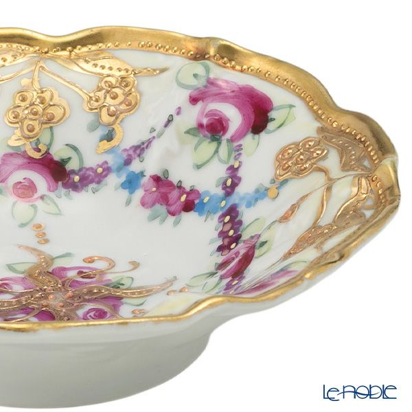 【1点限り】オールドノリタケ 金点盛り 小薔薇 葡萄文 ミニボウル 花型