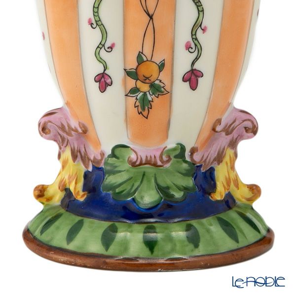 【1点限り】オールドノリタケ 茶枠アールデコ 竜フルーツ文 花瓶 花型