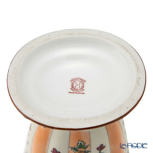 【1点限り】オールドノリタケ 茶枠アールデコ 竜フルーツ文 花瓶 花型