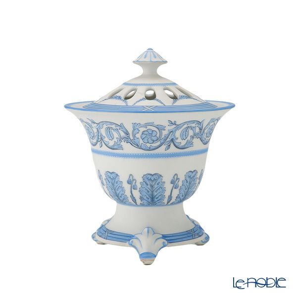 【1点限り】オールドノリタケ ウェッジウッド風 点盛り 窓絵女神文 小物入れ／ポプリ入れ 蓋付