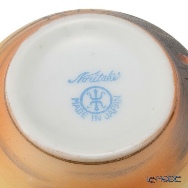 【1点限り】オールドノリタケ 金盛コバルト マンオンキャメル文 カップ＆ソーサー