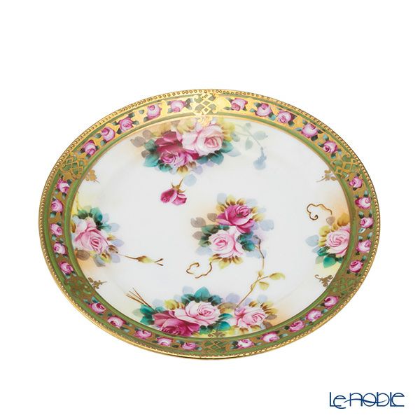 【1点限り】オールドノリタケ 金点盛り 小薔薇帯 薔薇文 トリオセット ティー