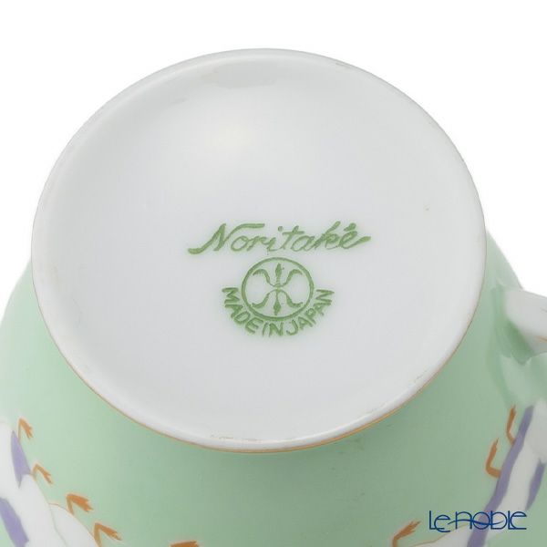 【1点限り】オールドノリタケ 金彩 若葉色蒔き アヒル文 カップ＆ソーサー