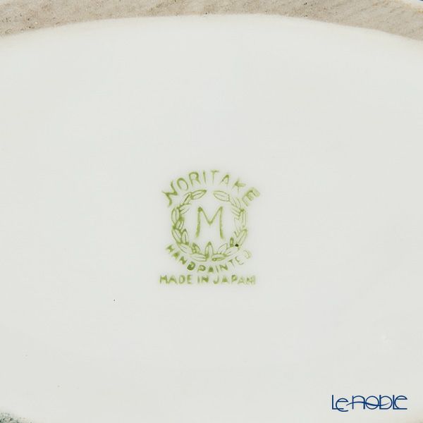 【1点限り】オールドノリタケ アールデコ オレンジラスター彩 二口花瓶 オウム鳥付