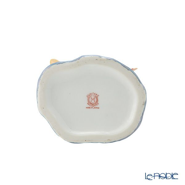 【1点限り】オールドノリタケ アールデコ ブルーラスター彩 二口花瓶 蝶々付