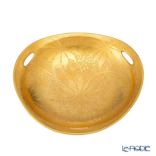 【1点限り】オールドノリタケ 金エッチング花葉模様 ボウル 3つ取っ手付