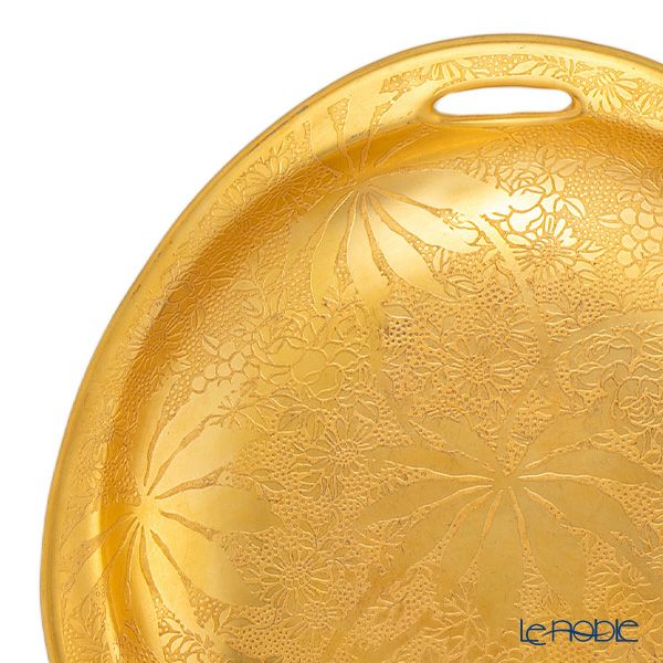 【1点限り】オールドノリタケ 金エッチング花葉模様 ボウル 3つ取っ手付