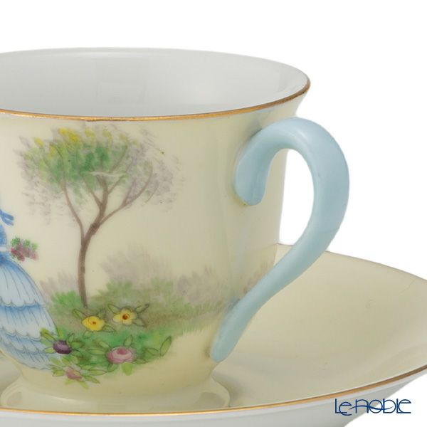 【1点限り】オールドノリタケ 金彩 水色ドレス サザンベル デミタスカップ＆ソーサー