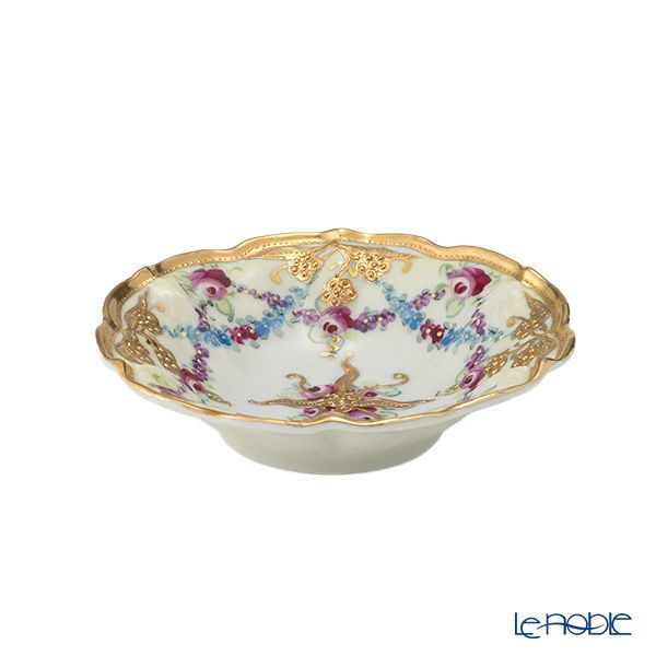 【1点限り】オールドノリタケ 金点盛り 小薔薇 葡萄文 ミニボウル 花型