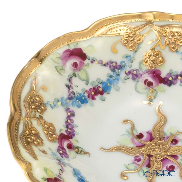 【1点限り】オールドノリタケ 金点盛り 小薔薇 葡萄文 ミニボウル 花型