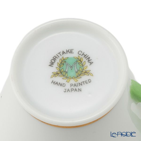 【1点限り】オールドノリタケ 金彩 薔薇文 デミタスカップ＆ソーサー 黄緑