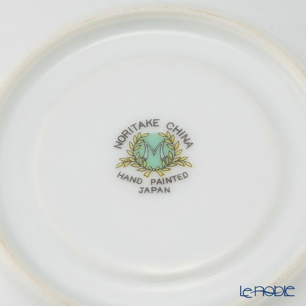 【1点限り】オールドノリタケ 金彩 薔薇文 デミタスカップ＆ソーサー 黄緑