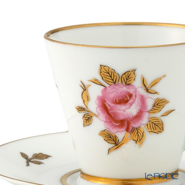 【1点限り】オールドノリタケ 金彩 薔薇文 デミタスカップ＆ソーサー 水色