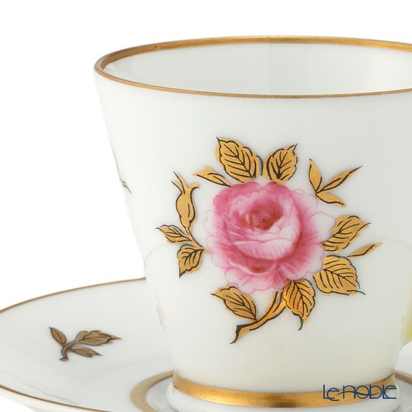 【1点限り】オールドノリタケ 金彩 薔薇文 デミタスカップ＆ソーサー 黄色