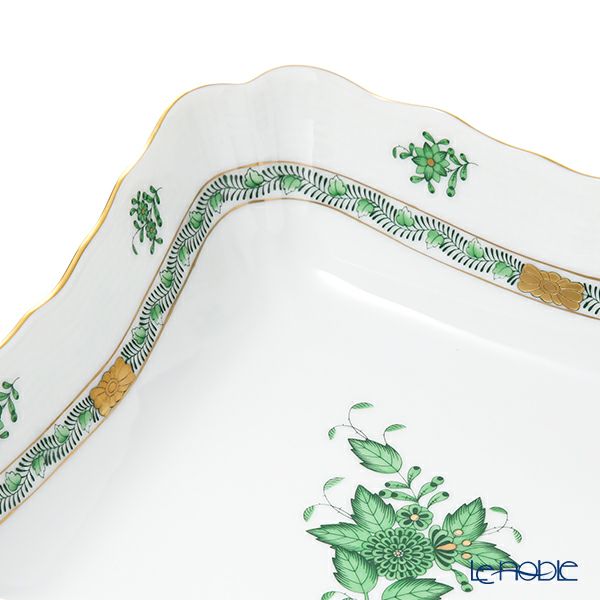 ヘレンド アポニーグリーン AV 00182-0-00 サラダボウル スクエア 21.6cm