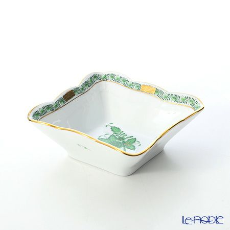 ヘレンド アポニーグリーン 00188-0-00 サラダボウル スクエア 12cm