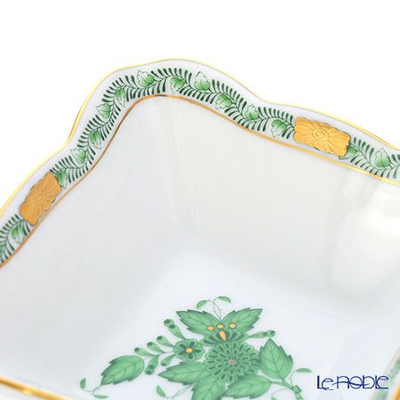 ヘレンド アポニーグリーン 00188-0-00 サラダボウル スクエア 12cm