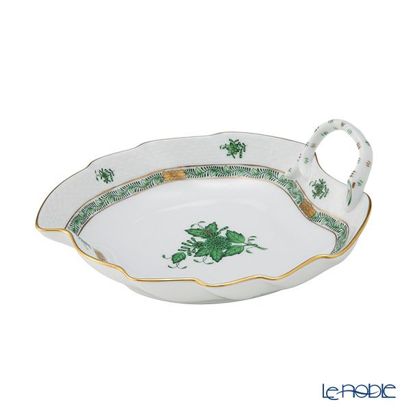 ヘレンド アポニーグリーン AV リーフディッシュ 20cm 00204-0-00