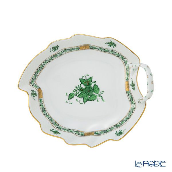 ヘレンド アポニーグリーン AV リーフディッシュ 20cm 00204-0-00