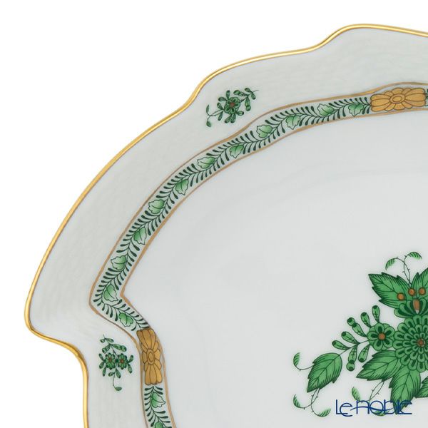 ヘレンド アポニーグリーン AV リーフディッシュ 20cm 00204-0-00