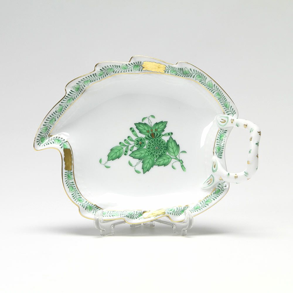 ヘレンド (HEREND) アポニーグリーン 00205-0-00 リーフディッシュ 15cm