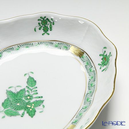 ヘレンド アポニーグリーン 00213-0-00 ファンシーディッシュ 19.5cm