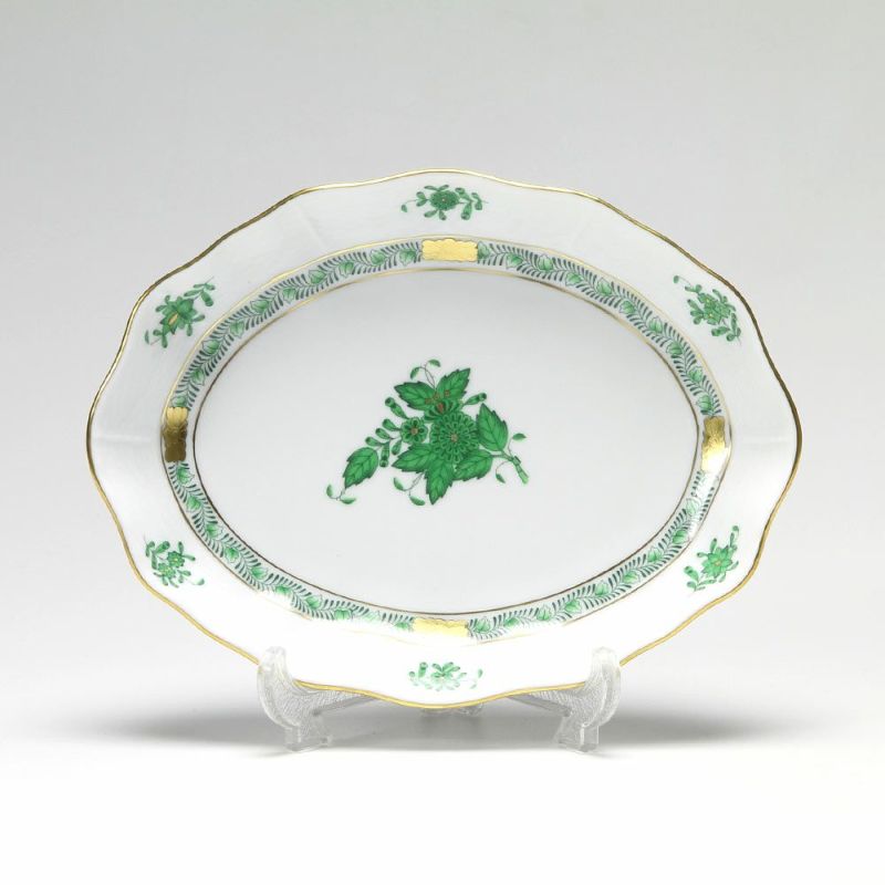 ヘレンド アポニーグリーン 00213-0-00 ファンシーディッシュ 19.5cm