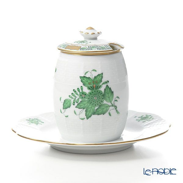 ヘレンド アポニーグリーン 00242-7-15 マスタードポット ボタン