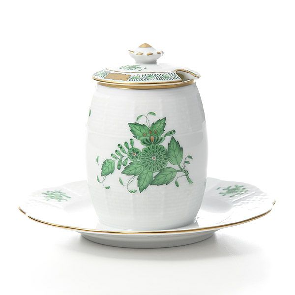 ヘレンド アポニーグリーン 00242-7-15 マスタードポット ボタン