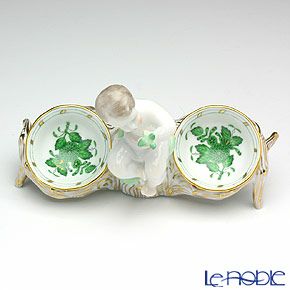 ヘレンド アポニーグリーン 00258-0-01 エンジェルセラー 14cm