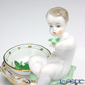 ヘレンド アポニーグリーン 00258-0-01 エンジェルセラー 14cm