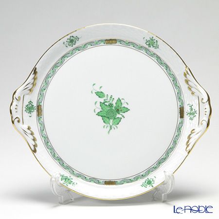 ヘレンド アポニーグリーン 00315-0-00 ケーキプラター 28.5cm