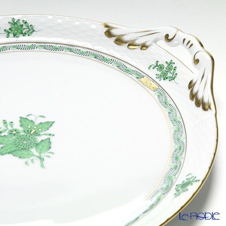 ヘレンド アポニーグリーン 00315-0-00 ケーキプラター 28.5cm