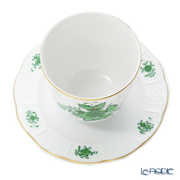 ヘレンド アポニーグリーン 00372-0-09 ジャムポット（ローズ）