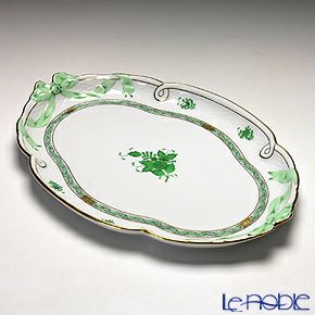 ヘレンド アポニーグリーン 00400-0-00 パーティートレイ 38cm