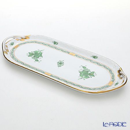 ヘレンド アポニーグリーン 00436-0-00 サンドイッチトレイ 36cm
