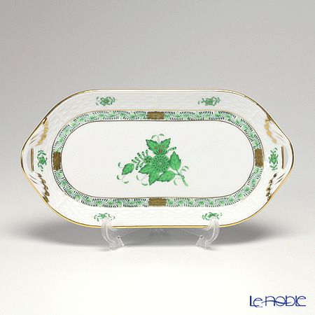 ヘレンド アポニーグリーン 00437-0-00 サービストレー 23cm