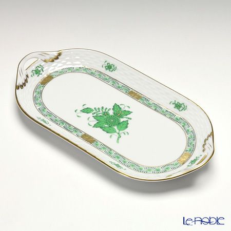 ヘレンド アポニーグリーン 00437-0-00 サービストレー 23cm