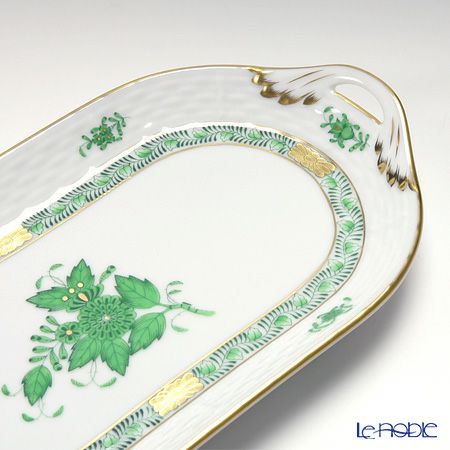 ヘレンド アポニーグリーン 00437-0-00 サービストレー 23cm