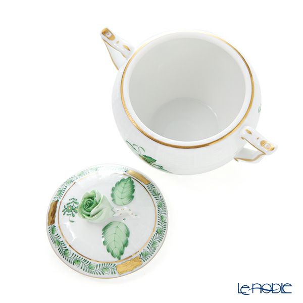 ヘレンド アポニーグリーン 00472-0-09 シュガーポット ローズ 200ml