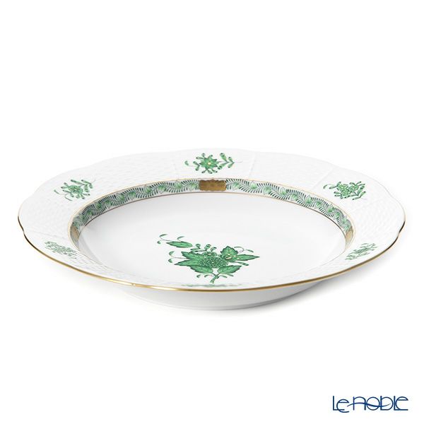 ヘレンド アポニーグリーン 00503-0-00 スーププレート 25cm