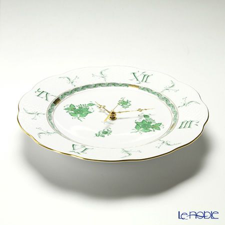 ヘレンド アポニーグリーン 00527-0-47 ウォールクロック 28.5cm