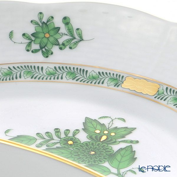 ヘレンド アポニーグリーン AV 00531-0-00 クレセントディッシュ 20cm